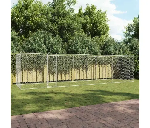 Suņu Būris Sudraba 800 X 200 X 256 Cm Cinkots Tērauds