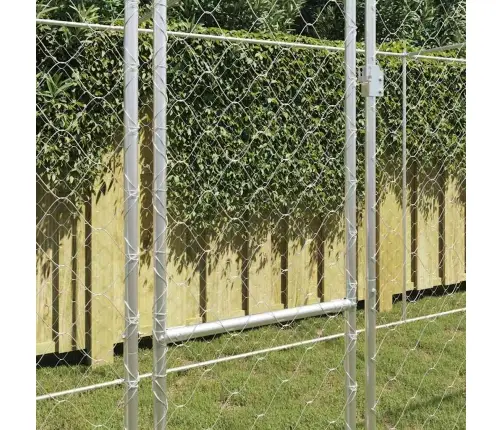 Suņu Būris Sudraba 800 X 200 X 256 Cm Cinkots Tērauds