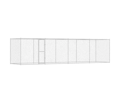 Suņu Būris Sudraba 800 X 200 X 256 Cm Cinkots Tērauds