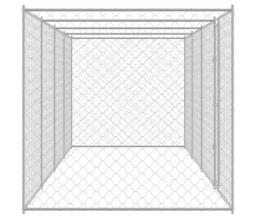 Suņu Būris Sudraba 800 X 200 X 256 Cm Cinkots Tērauds