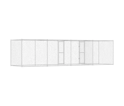 Suņu Būris Sudraba 600 X 200 X 200 Cm Cinkots Tērauds