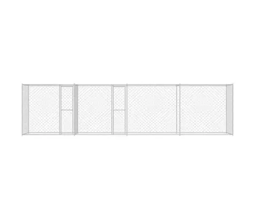 Suņu Būris Sudraba 600 X 200 X 200 Cm Cinkots Tērauds