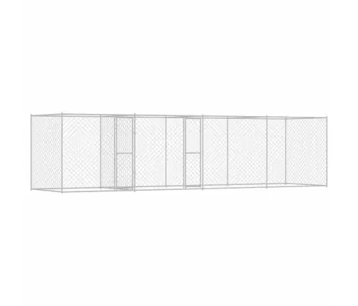 Suņu Būris Sudraba 600 X 200 X 200 Cm Cinkots Tērauds