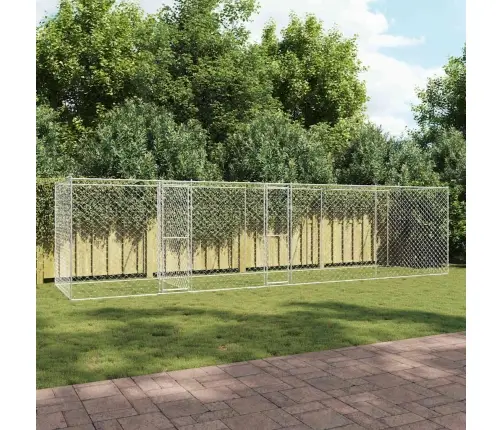 Suņu Būris Sudraba 800 X 200 X 200 Cm Cinkots Tērauds