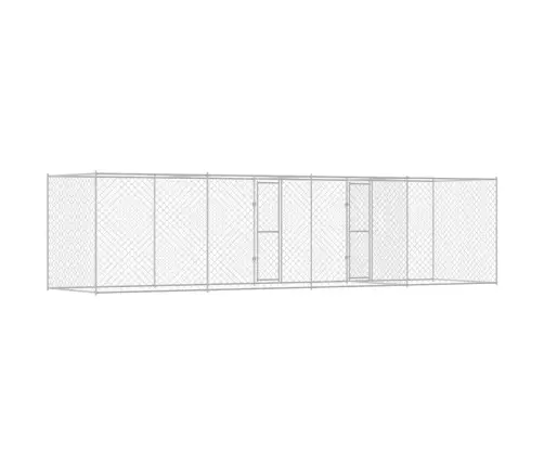 Suņu Būris Sudraba 800 X 200 X 200 Cm Cinkots Tērauds