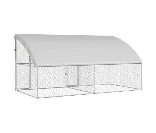 Vištų Narvas Sidabro 400 X 200 X 198.5 Cm Cinkuota Plienas