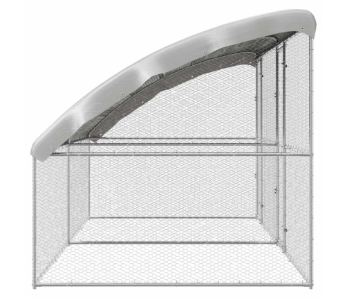 Vištų Narvas Sidabro 400 X 200 X 198.5 Cm Cinkuota Plienas