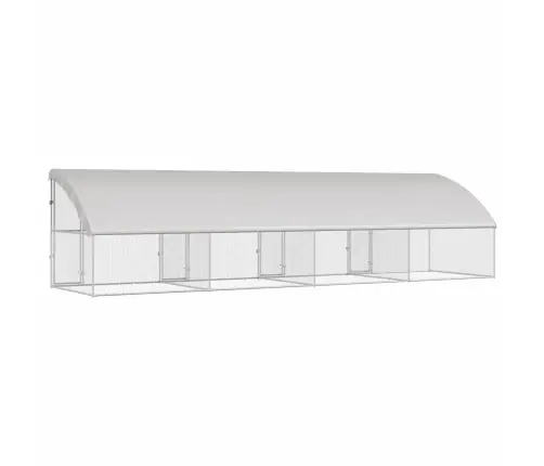 Vistu Būris Sudraba 800 X 200 X 198.5 Cm Cinkots Tērauds Vidaxl