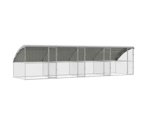 Vistu Būris Sudraba 800 X 200 X 198.5 Cm Cinkots Tērauds Vidaxl
