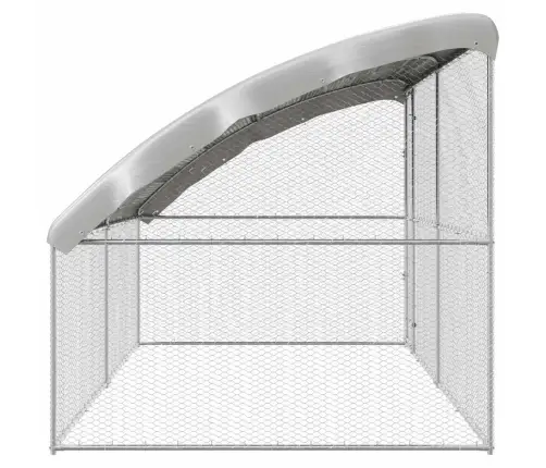 Vistu Būris Sudraba 400 X 200 X 198.5 Cm Cinkots Tērauds Vidaxl