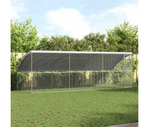 Vistu Būris Sudraba 600 X 200 X 198.5 Cm Cinkots Tērauds Vidaxl