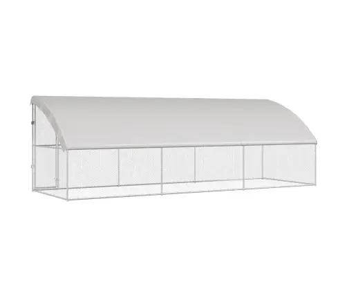 Vistu Būris Sudraba 600 X 200 X 198.5 Cm Cinkots Tērauds Vidaxl