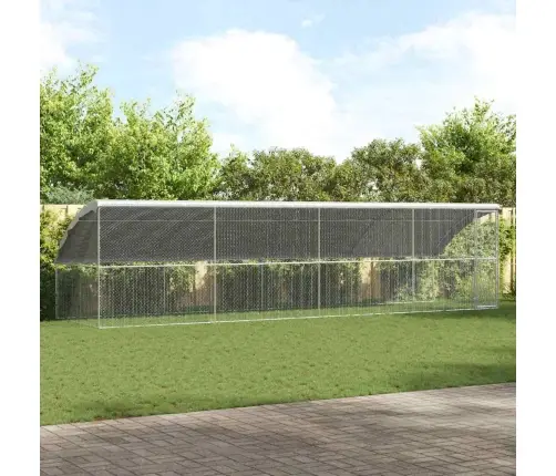 Vistu Būris Sudraba 800 X 200 X 198.5 Cm Cinkots Tērauds Vidaxl