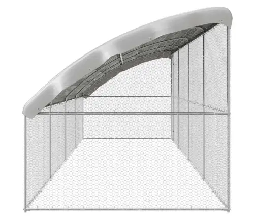 Vistu Būris Sudraba 800 X 200 X 198.5 Cm Cinkots Tērauds Vidaxl