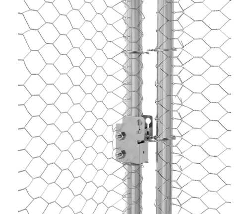 Vištų Narvas Sidabro 800 X 200 X 198.5 Cm Cinkuota Plienas