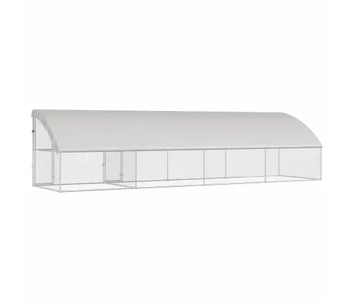 Vistu Būris Sudraba 800 X 200 X 198.5 Cm Cinkots Tērauds Vidaxl