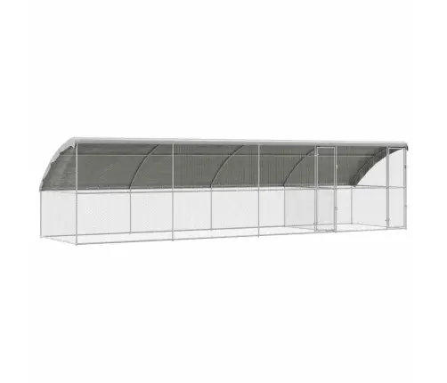 Vistu Būris Sudraba 800 X 200 X 198.5 Cm Cinkots Tērauds Vidaxl