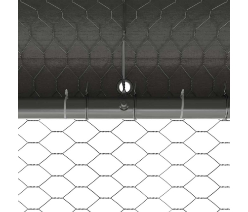 Vištų Narvas Sidabro 400 X 200 X 198.5 Cm Galvanizuotas Plienas