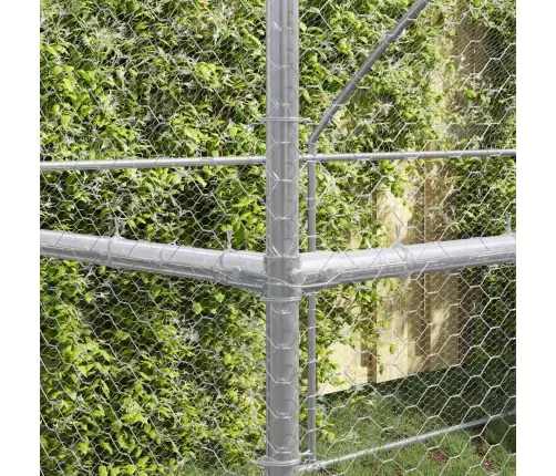 Vištų Narvas Sidabro 400 X 200 X 198.5 Cm Galvanizuotas Plienas