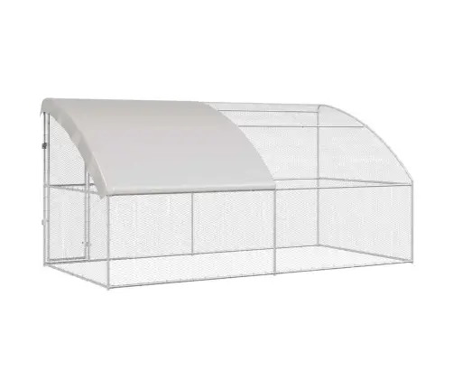 Vištų Narvas Sidabro 400 X 200 X 198.5 Cm Galvanizuotas Plienas