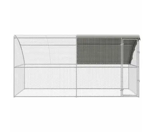 Vištų Narvas Sidabro 400 X 200 X 198.5 Cm Galvanizuotas Plienas