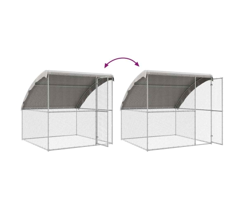 Vištų Narvas Sidabro 400 X 200 X 198.5 Cm Galvanizuotas Plienas