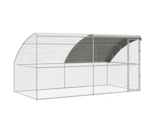 Vištų Narvas Sidabro 400 X 200 X 198.5 Cm Galvanizuotas Plienas