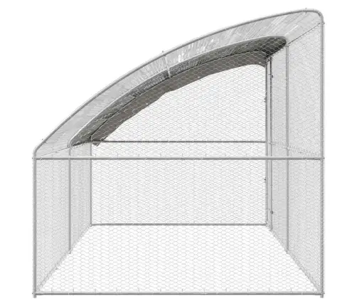 Vištų Narvas Sidabro 400 X 200 X 198.5 Cm Galvanizuotas Plienas