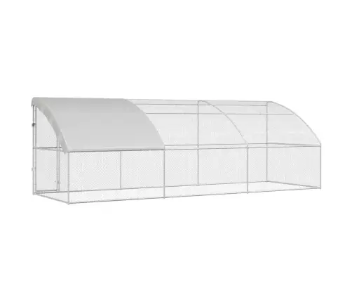 Vistu Būris Sudraba 600 X 200 X 198.5 Cm Cinkots Tērauds Vidaxl