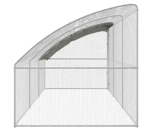 Vistu Būris Sudraba 600 X 200 X 198.5 Cm Cinkots Tērauds Vidaxl