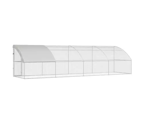 Vistu Būris Sudraba 800 X 200 X 198.5 Cm Cinkots Tērauds Vidaxl