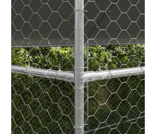 Suņu Būda Ar Uzglabāšanu 2 Pcs Sudraba 4 X 2 X 2 M Tērauds Vidaxl