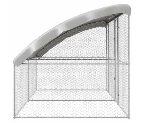 Suņu Būda Ar Uzglabāšanu 2 Pcs Sudraba 4 X 2 X 2 M Tērauds Vidaxl