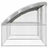 Suņu Būda Ar Uzglabāšanu 2 Pcs Sudraba 4 X 2 X 2 M Tērauds Vidaxl