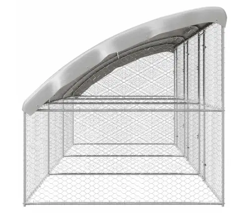 Suņu Būda Ar Uzglabāšanu 3 Pcs Sudraba 6 X 2 X 2 M Tērauds Vidaxl