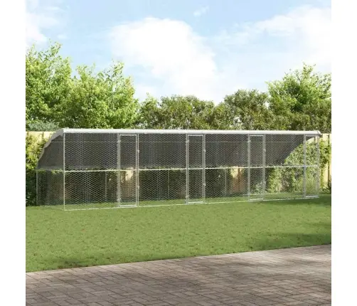 Šunų Narvas 4 Pcs Sidabro 8 X 2 X 2 M Galvanizuotas Plienas