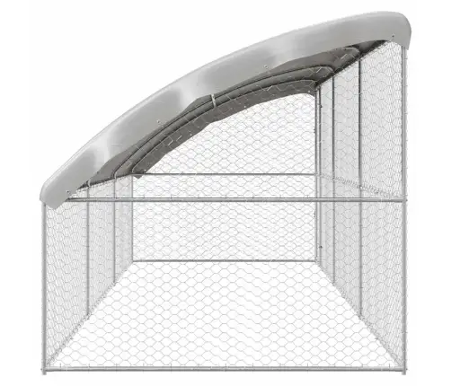 Suņu Būda Ar Uzglabāšanu 3 Pcs Sudraba 6 X 2 X 2 M Tērauds Vidaxl