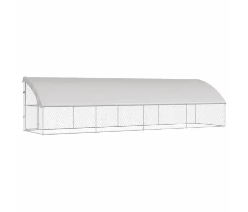 Šunų Narvas 4 Pcs Sidabro 8 X 2 X 2 M Galvanizuotas Plienas