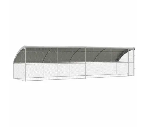 Šunų Narvas 4 Pcs Sidabro 8 X 2 X 2 M Galvanizuotas Plienas