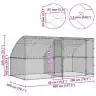 Suņu Būda Ar Uzglabāšanu 2 Pcs Sudraba 4 X 2 X 2 M Tērauds Vidaxl