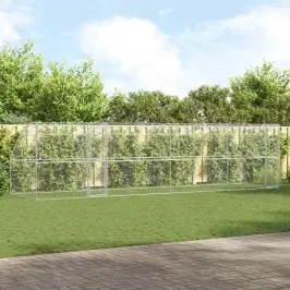 Suņu Būda 4 Pcs Sudraba 8 X 2 X 2 M Cinkots Tērauds Vidaxl