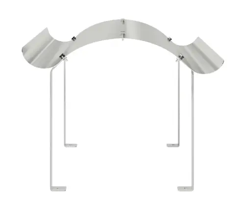 Skursteņa Vāks Sudraba 59.5 X 50 X 36.5 Cm Nerūsējošs Tērauds Vidaxl