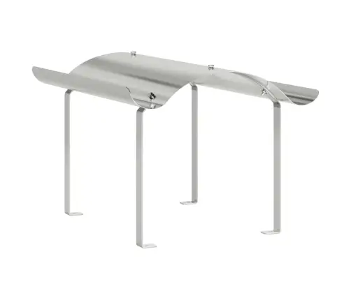 Skursteņa Vāks Sudraba 59.5 X 50 X 36.5 Cm Nerūsējošs Tērauds Vidaxl