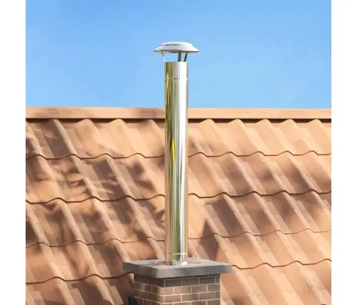 Kaminų Prailginimas Sidabro 25 X 25 X 132 Cm