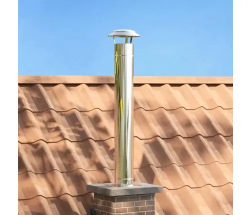 Kaminų Prailginimas Sidabro 25 X 25 X 132 Cm