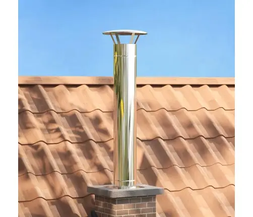 Skursteņa Pagarinājums Sudraba 35 X 35 X 132 Cm Vidaxl