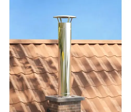 Skursteņa Pagarinājums Sudraba 35 X 35 X 132 Cm Vidaxl