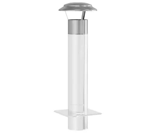 Lietus Vāks Skurstenim Sudraba 25 X 25 X 20 Cm Vidaxl