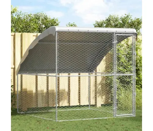 Šunų Narvas Sidabro 2 X 2 X 2 M Galvanizuotas Plienas