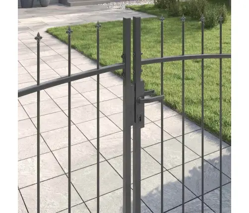 Dviejų Durų Vartai Su Užraktu Pilka 400 X 199.5 Cm Plienas